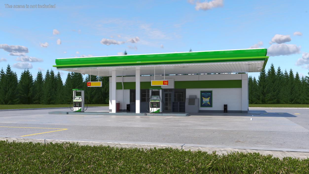 Filling Station Green Small 3D