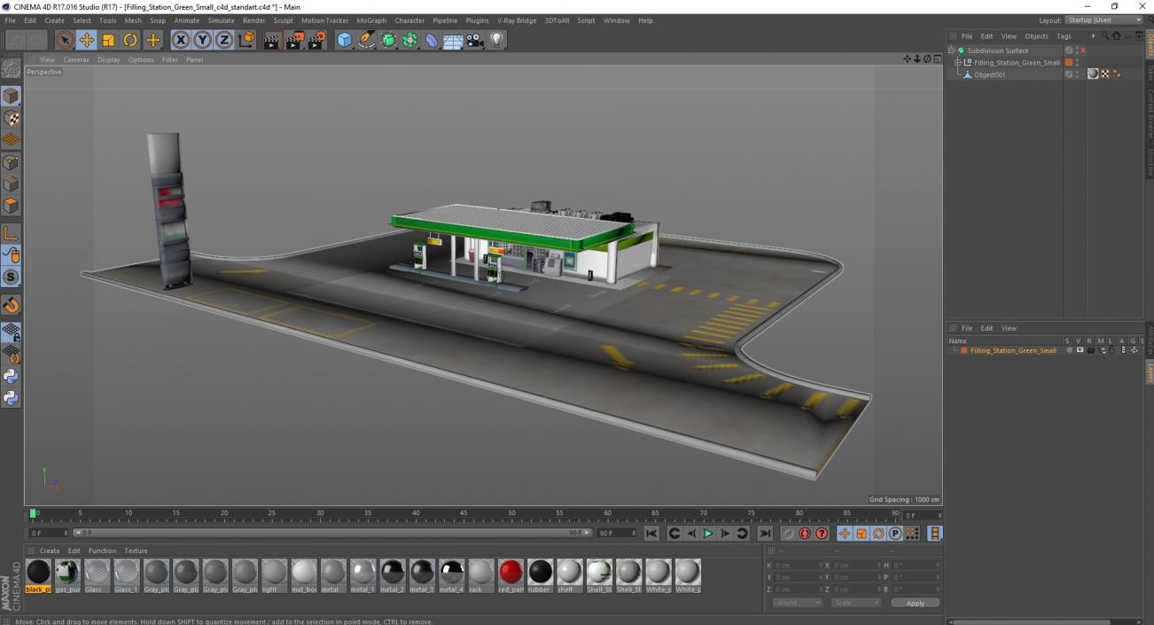 Filling Station Green Small 3D