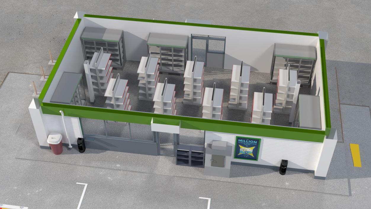 Filling Station Green Small 3D