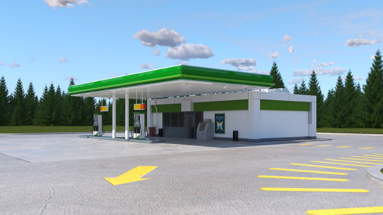 Filling Station Green Small 3D