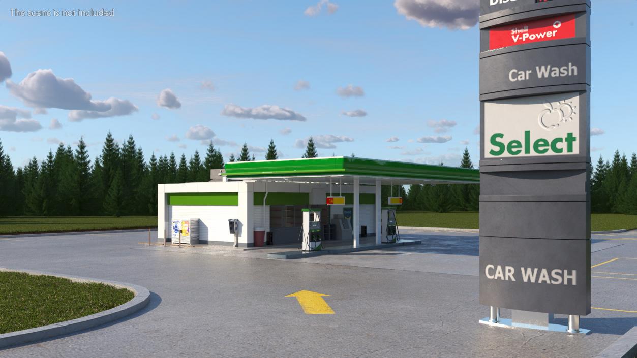 Filling Station Green Small 3D