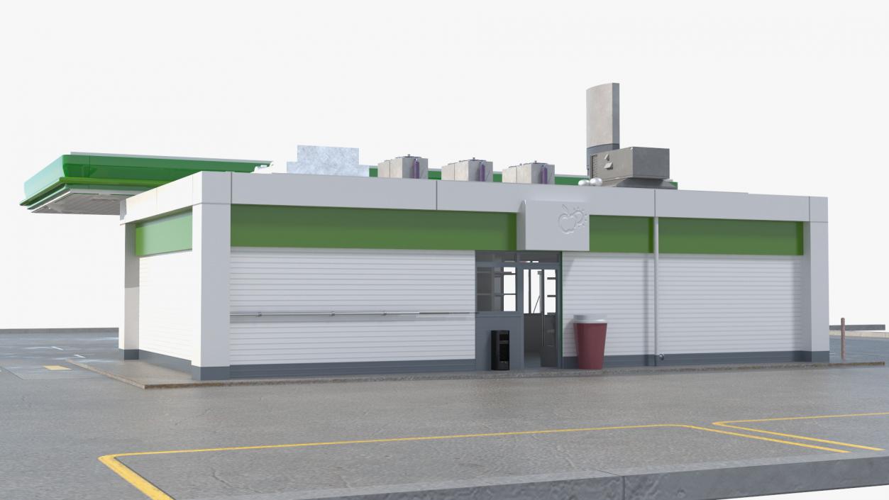 Filling Station Green Small 3D