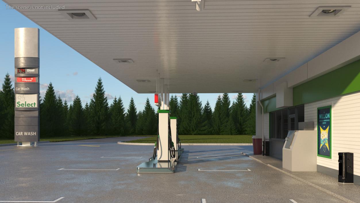 Filling Station Green Small 3D