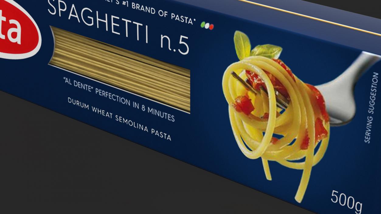 Spaghetti Pasta Box 3D model