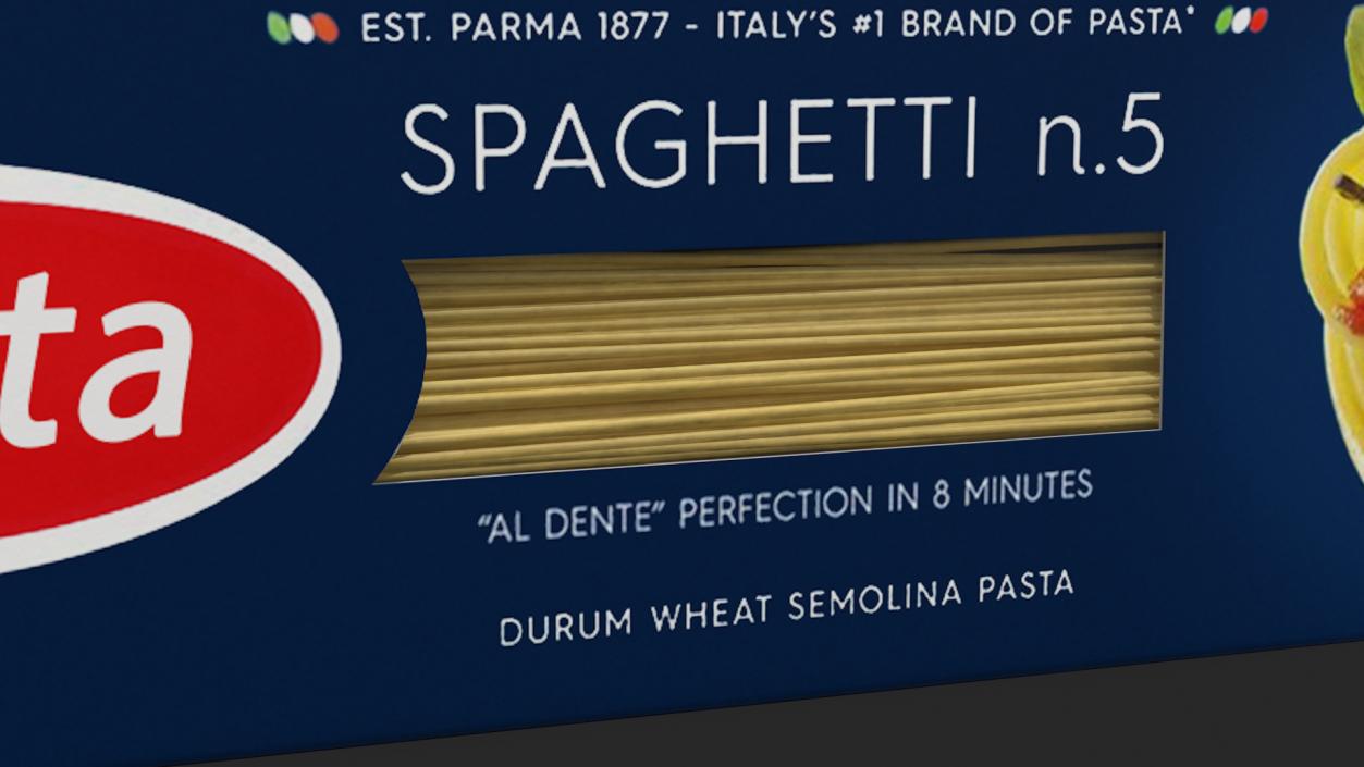 Spaghetti Pasta Box 3D model