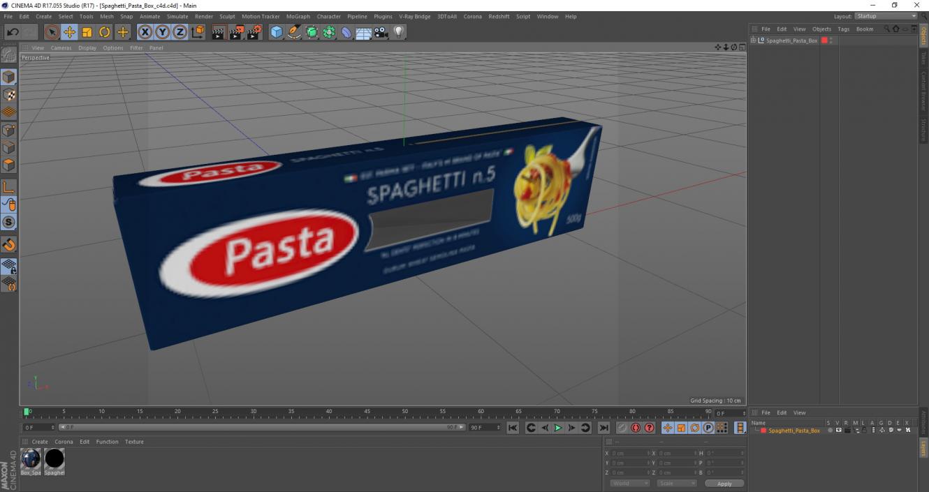 Spaghetti Pasta Box 3D model