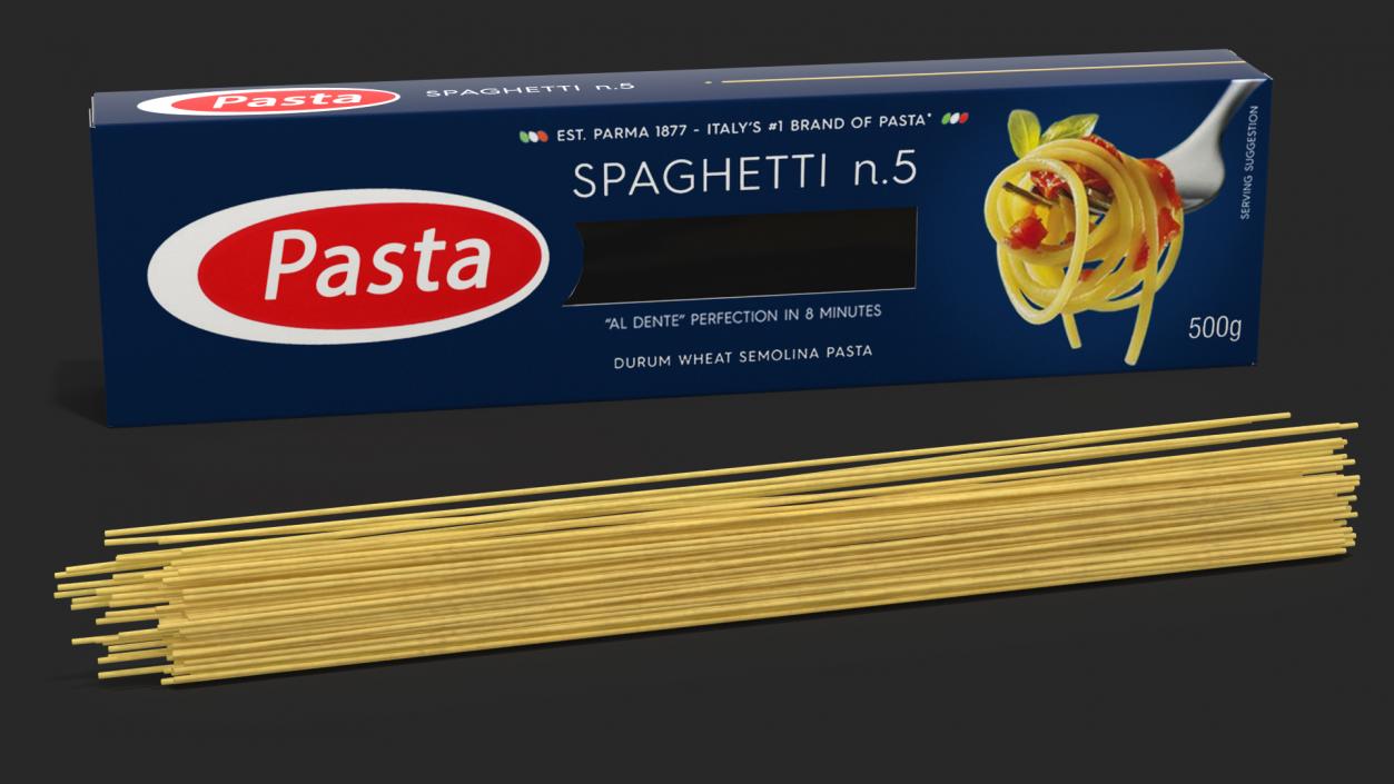 Spaghetti Pasta Box 3D model