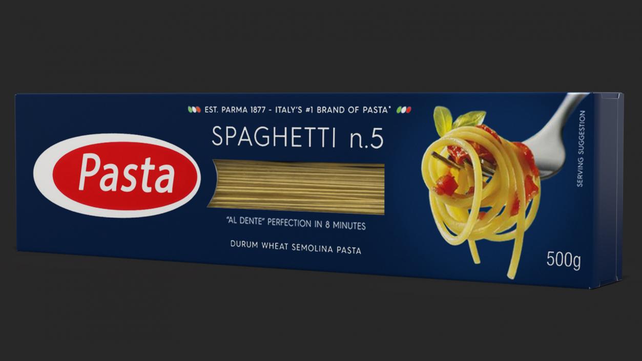 Spaghetti Pasta Box 3D model