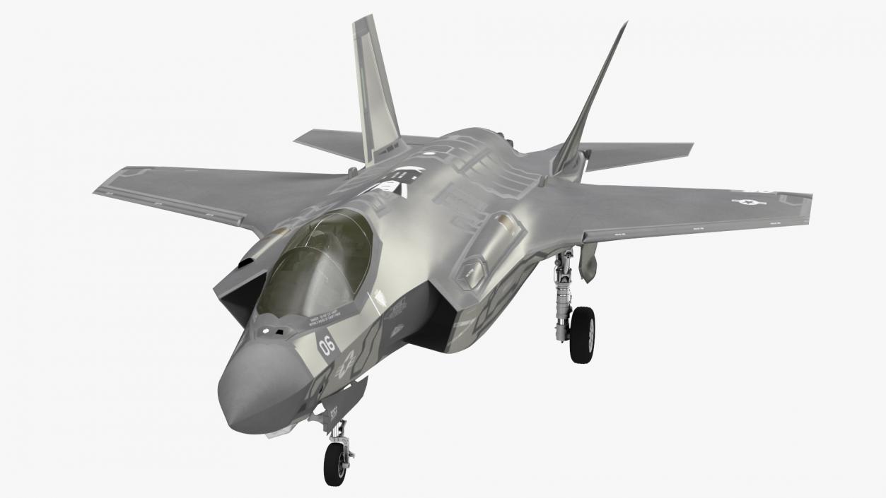 Stealth Multirole Fighter F 35 Lightning II With a Pilot Gesture Ok 3D