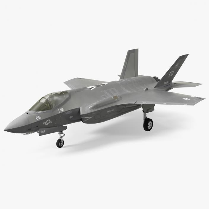 Stealth Multirole Fighter F 35 Lightning II With a Pilot Gesture Ok 3D