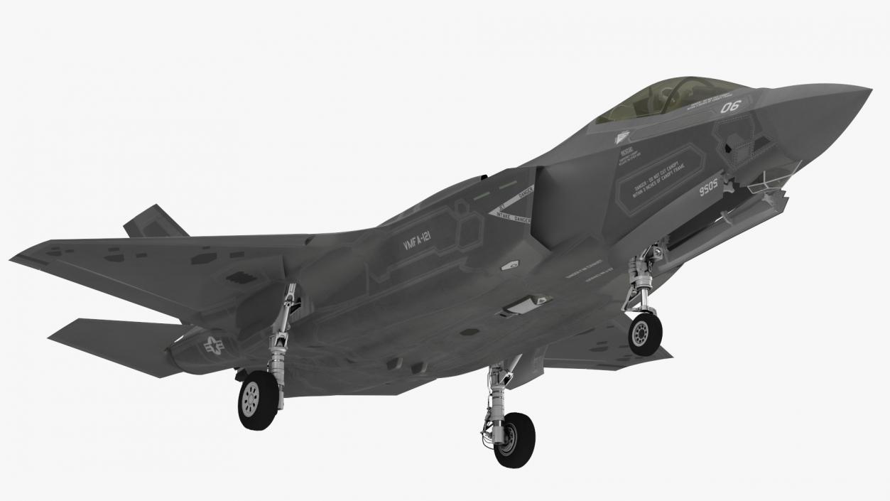 Stealth Multirole Fighter F 35 Lightning II With a Pilot Gesture Ok 3D