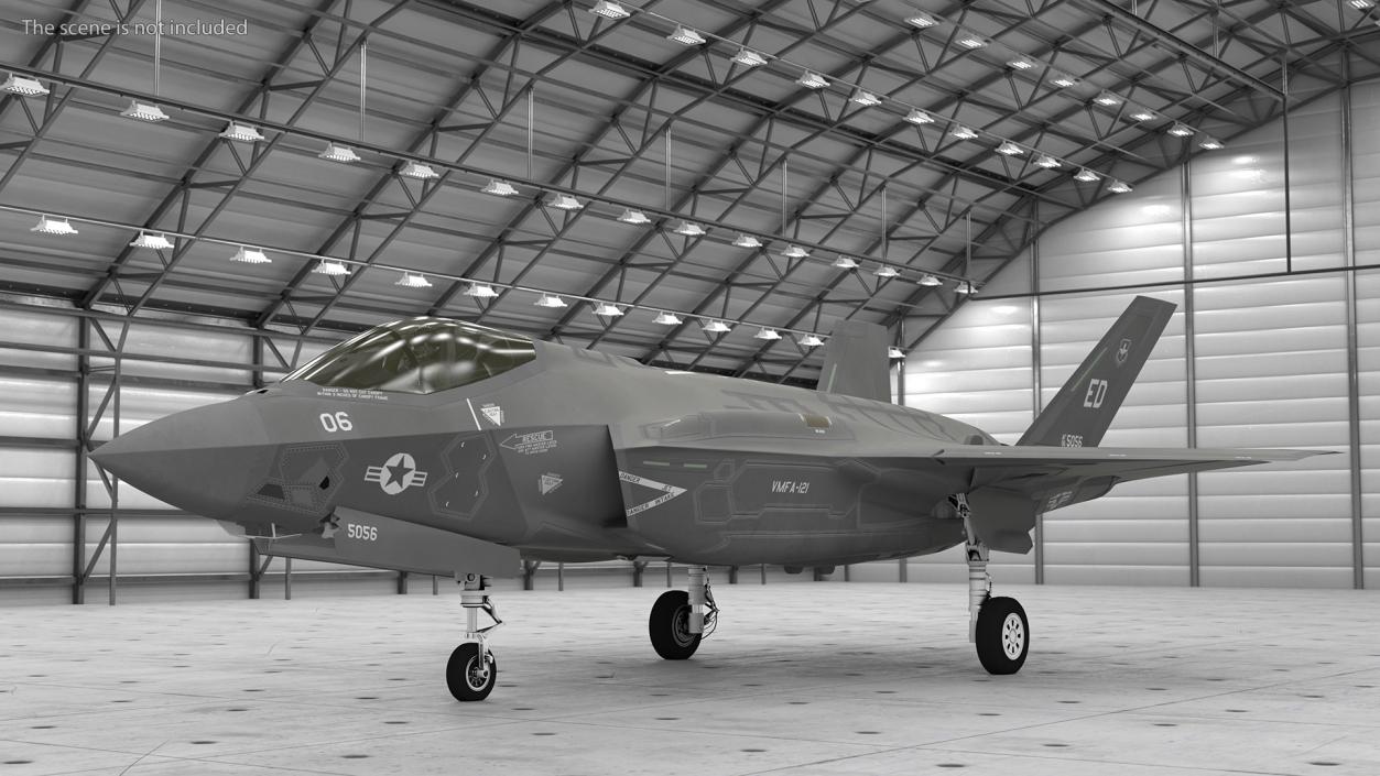 Stealth Multirole Fighter F 35 Lightning II With a Pilot Gesture Ok 3D