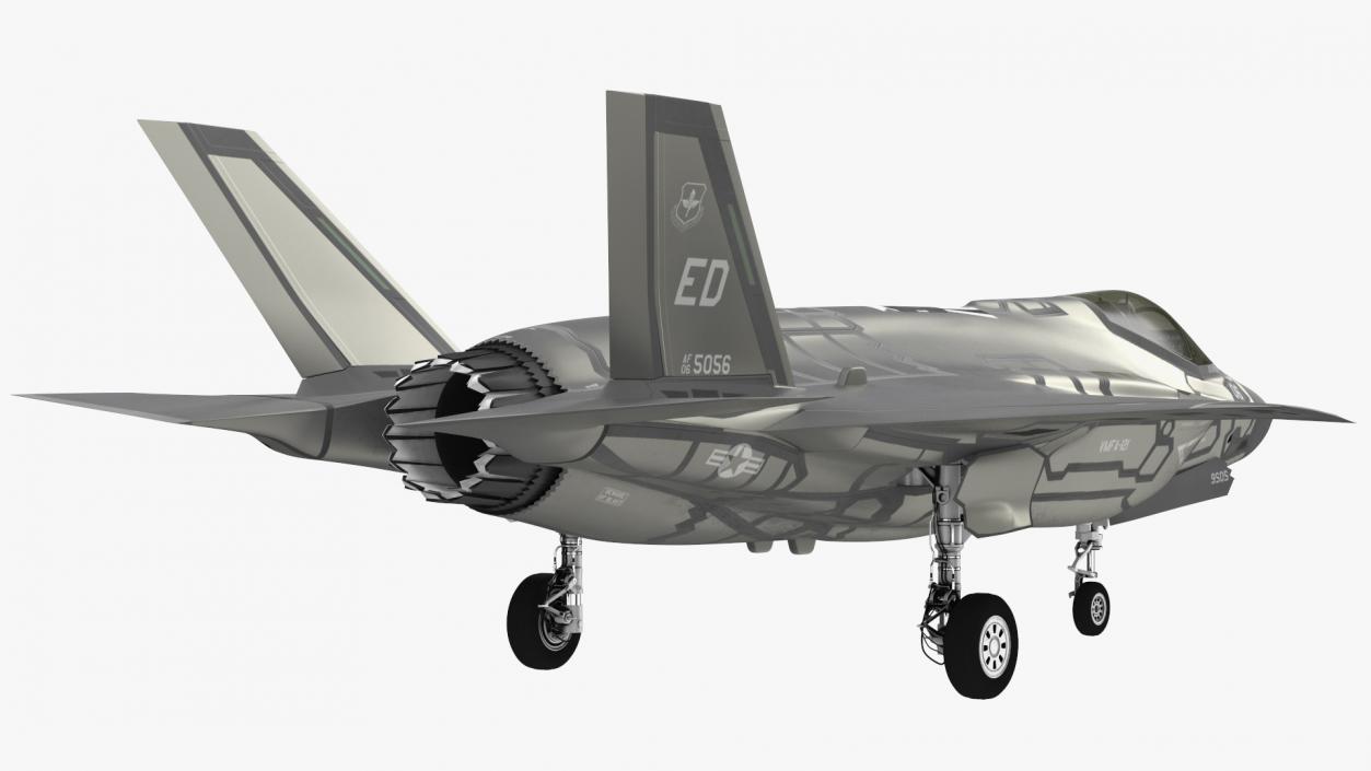 Stealth Multirole Fighter F 35 Lightning II With a Pilot Gesture Ok 3D