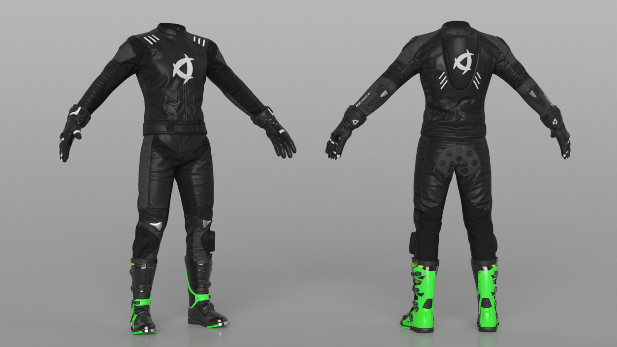 NEARX Suit Protective Riding Gear Black 3D model