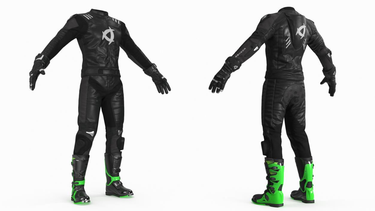 NEARX Suit Protective Riding Gear Black 3D model