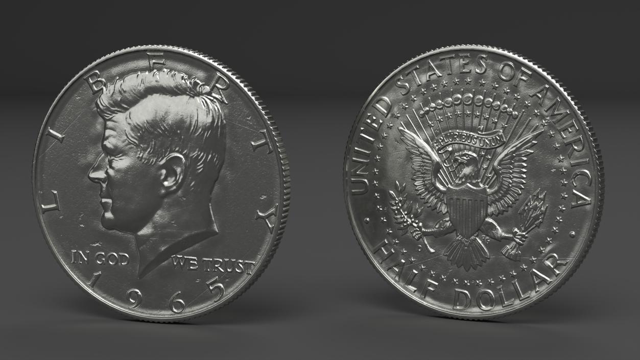 3D model Half Dollar United States Coin