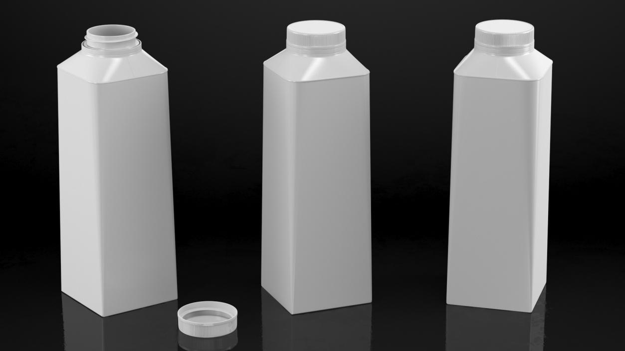 Carton Package for Chilled Beverage with Cap 3D model