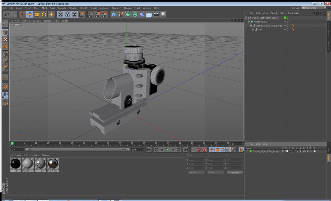 3D model Optical Sight Rifle Scope