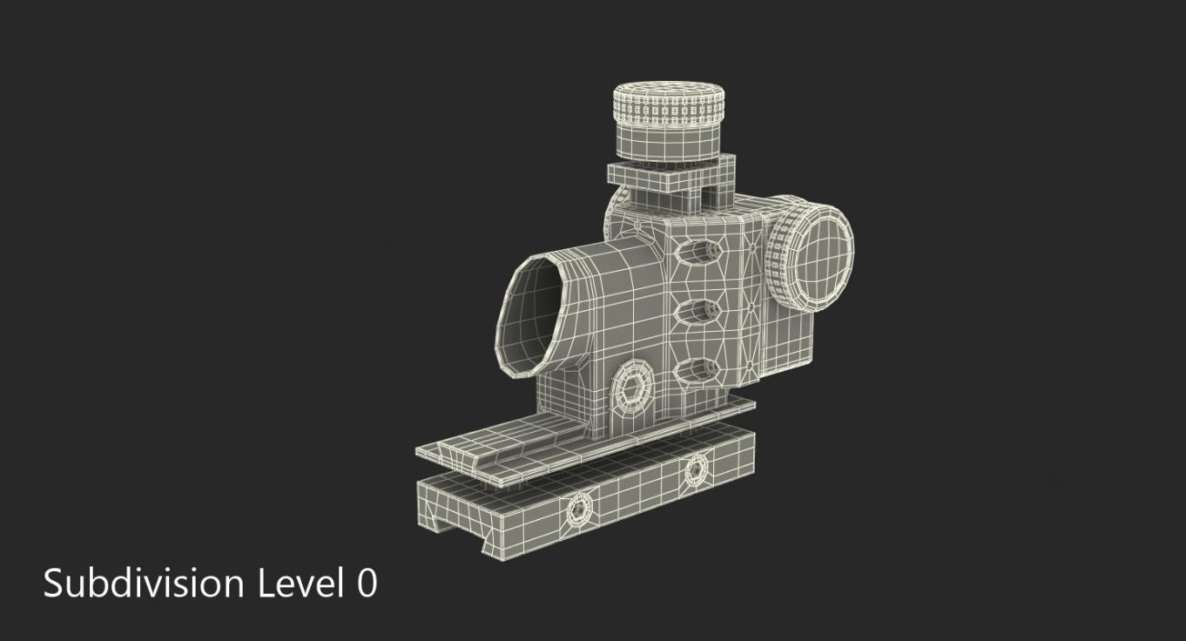 3D model Optical Sight Rifle Scope