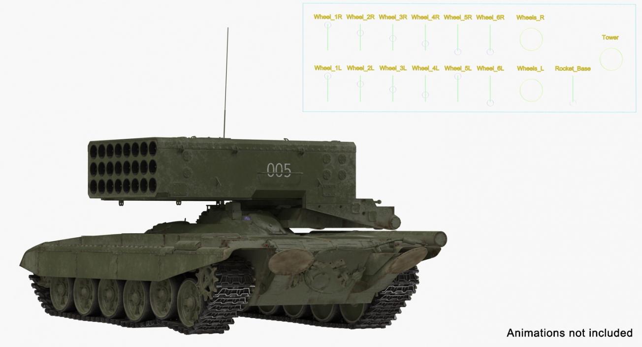 3D Russian Tanks Rigged Collection 3 model