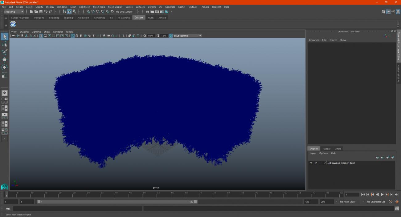 Boxwood Corner Bush 3D model