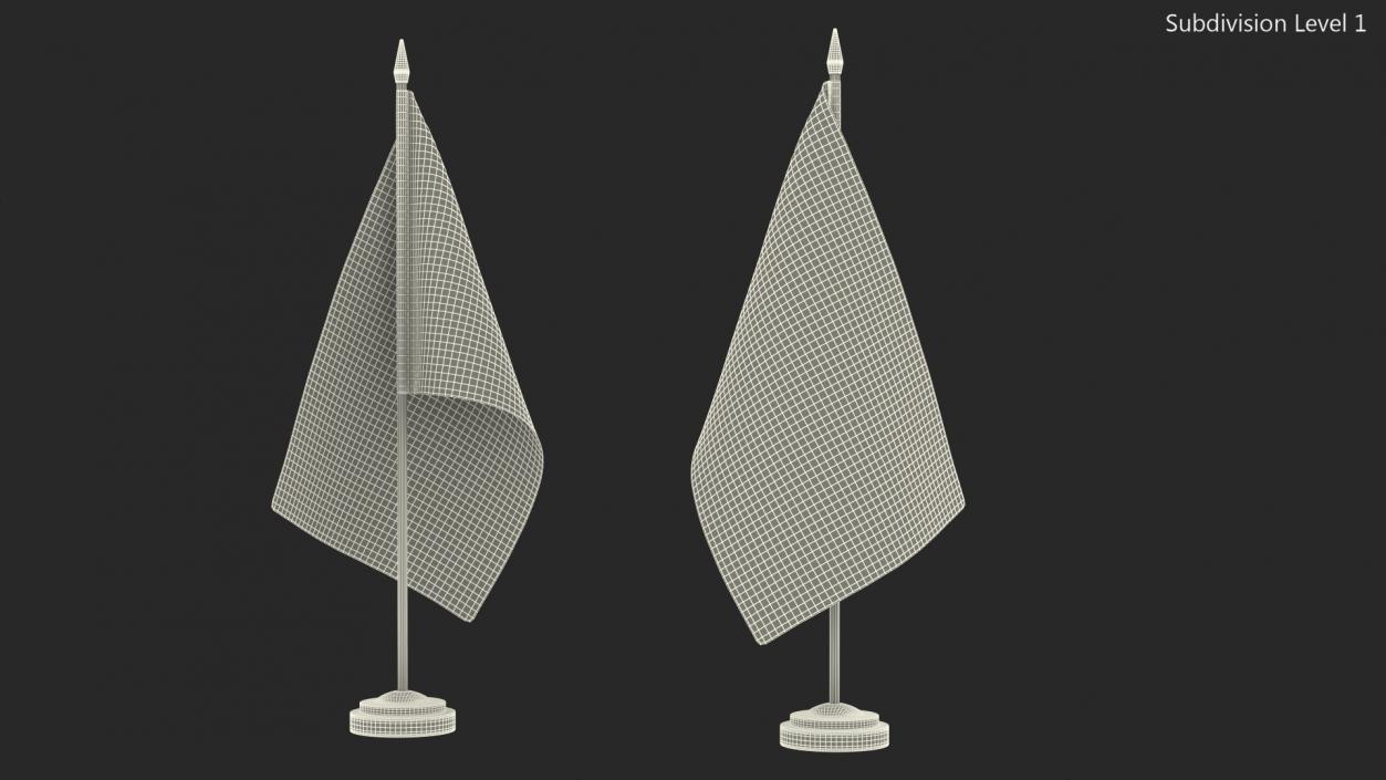 3D Table Flag Ukraine model