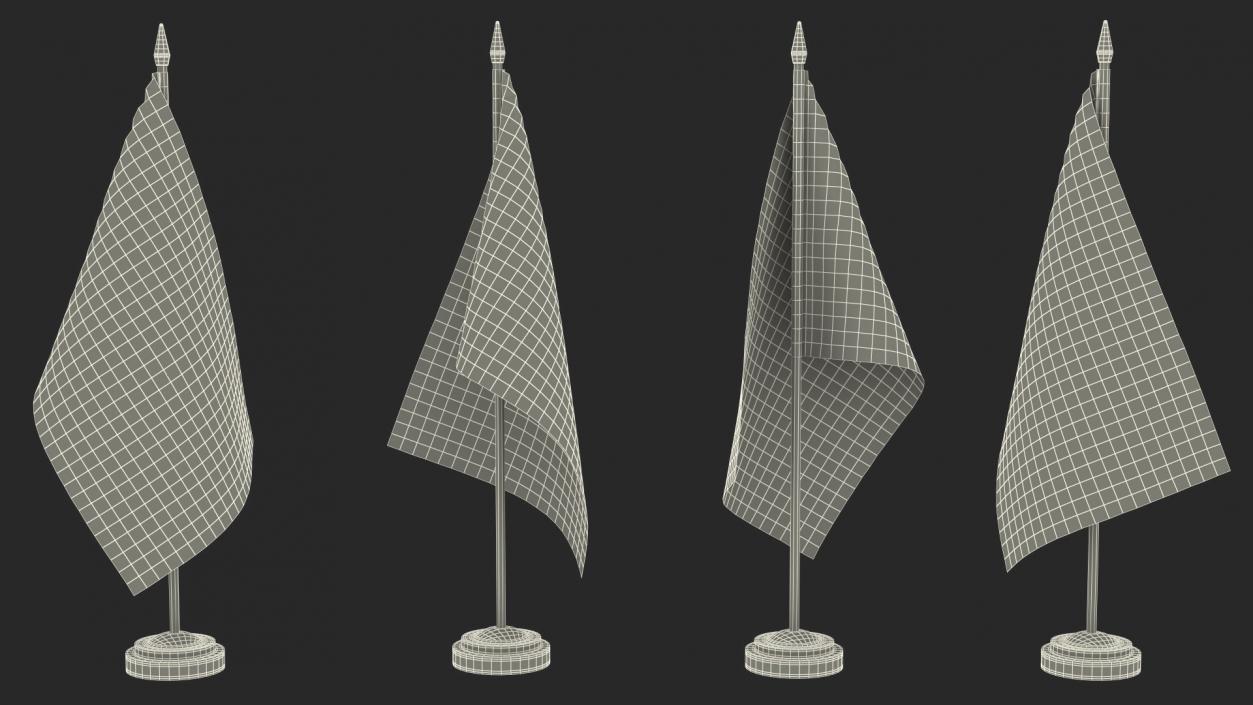 3D Table Flag Ukraine model