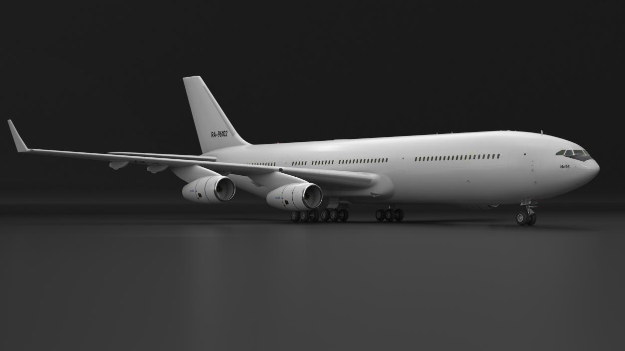 3D model Ilyushin IL-96-400 Rigged