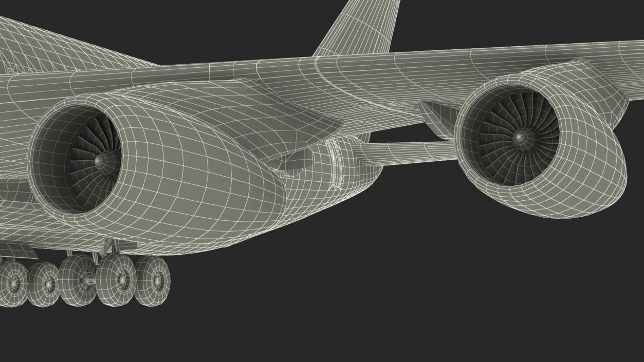 3D model Ilyushin IL-96-400 Rigged