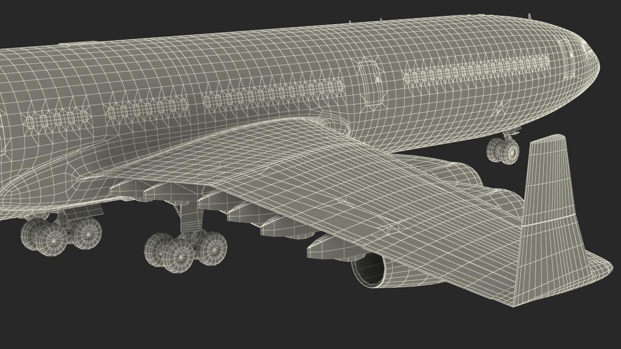 3D model Ilyushin IL-96-400 Rigged