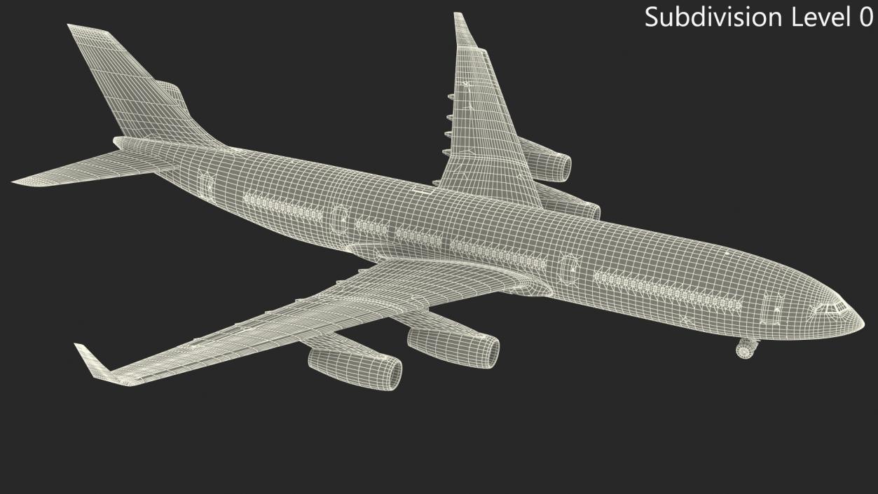 3D model Ilyushin IL-96-400 Rigged