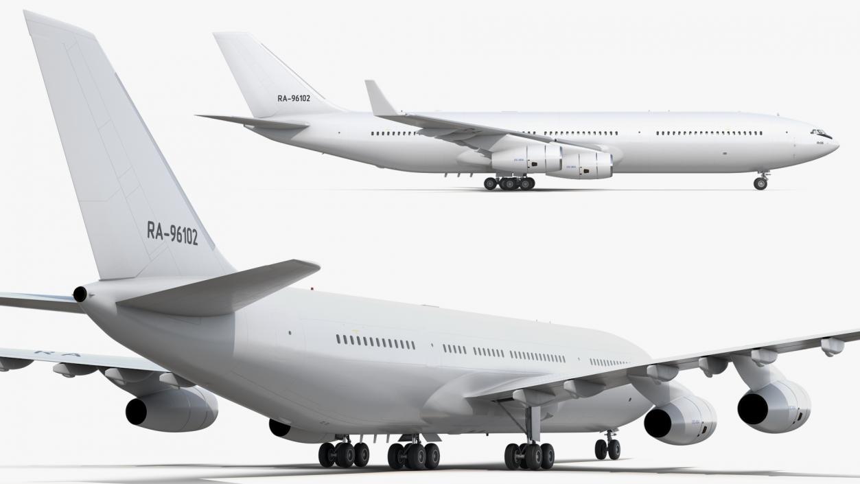 3D model Ilyushin IL-96-400 Rigged