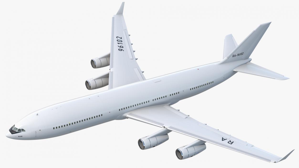 3D model Ilyushin IL-96-400 Rigged