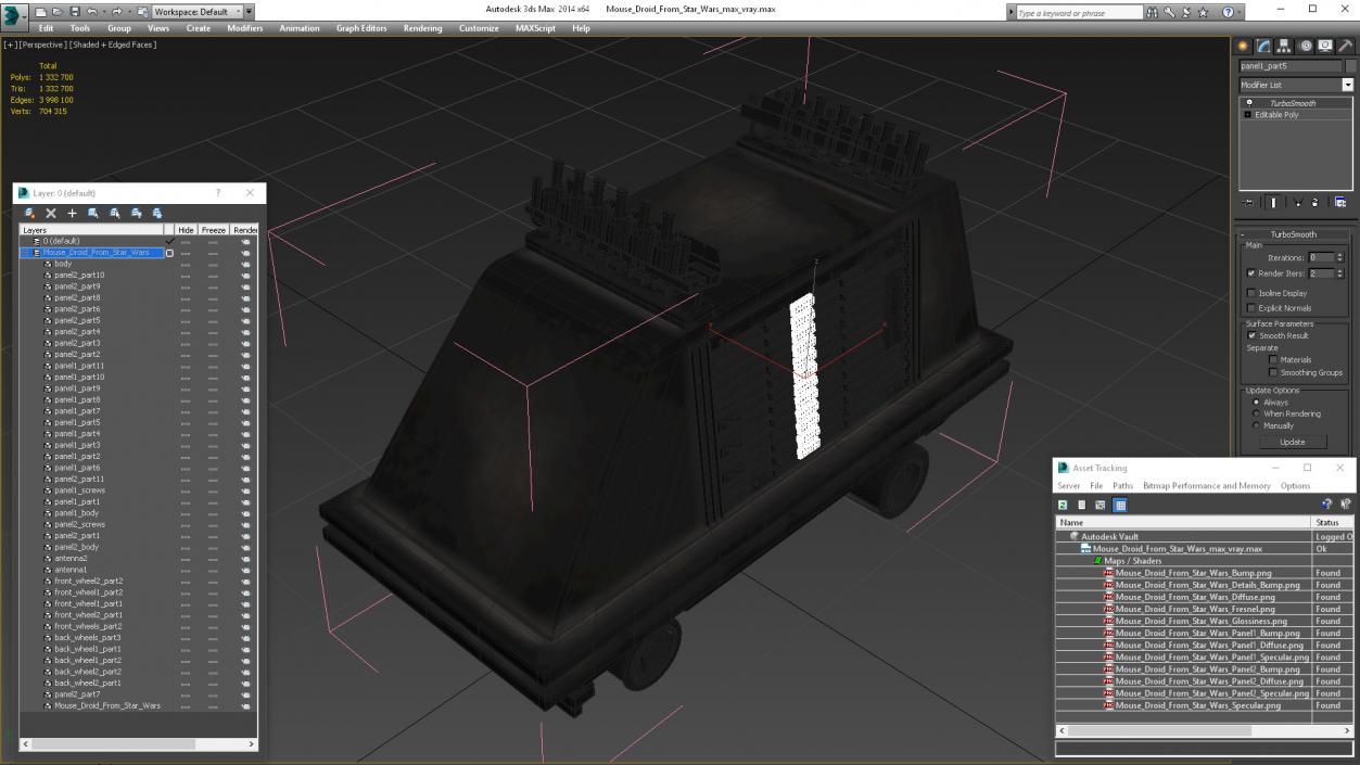 3D Mouse Droid From Star Wars