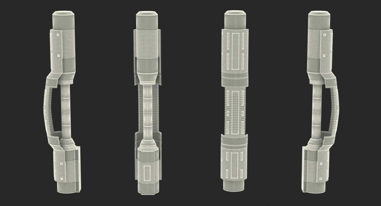 Sci-Fi Anodized Piston 7 3D model