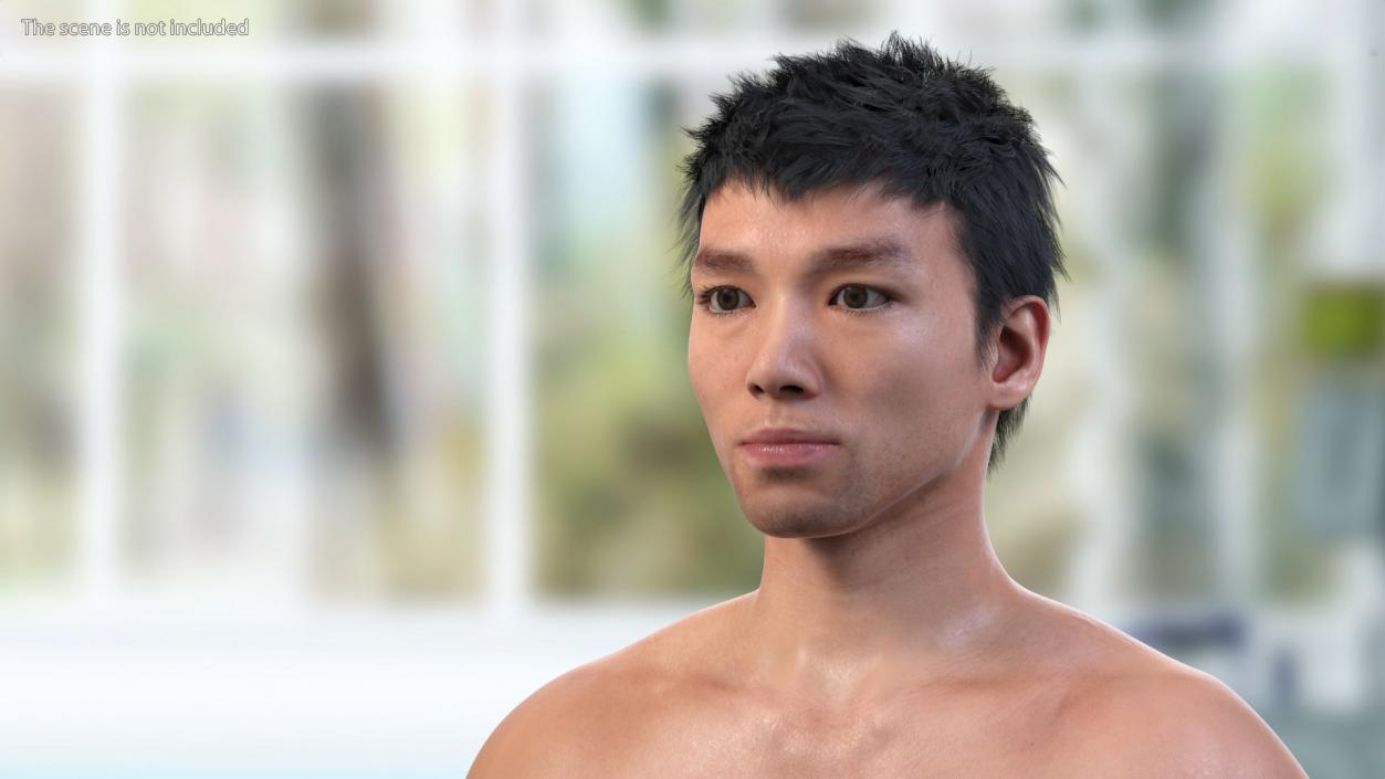 3D Asian Male Body Anatomy model