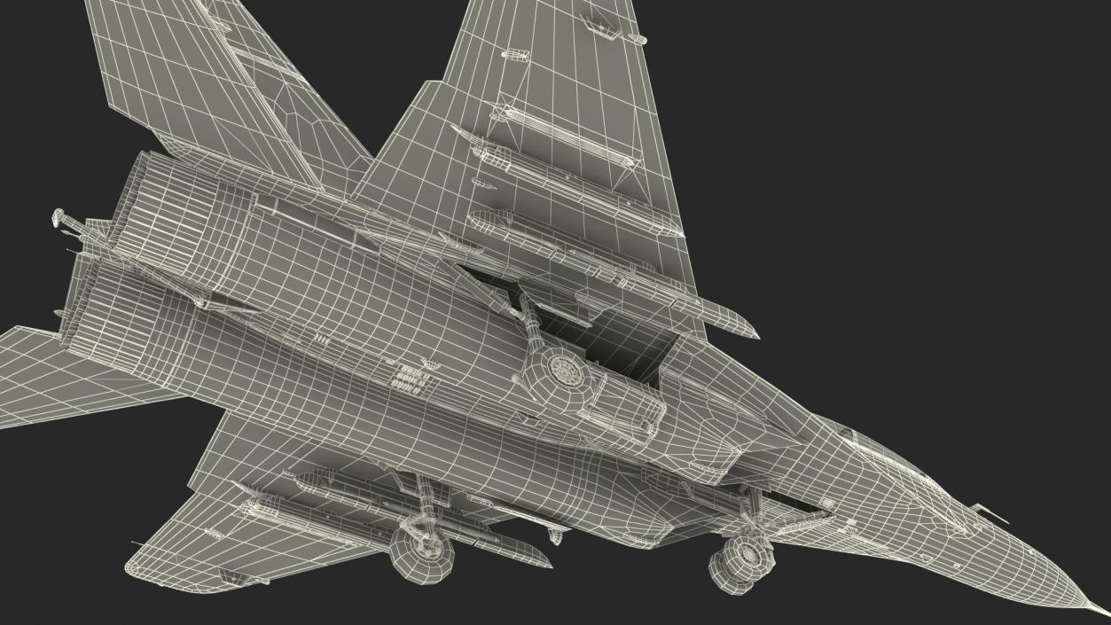 3D MiG 29 KUBR Russian Tandem Fighter Aircraft model