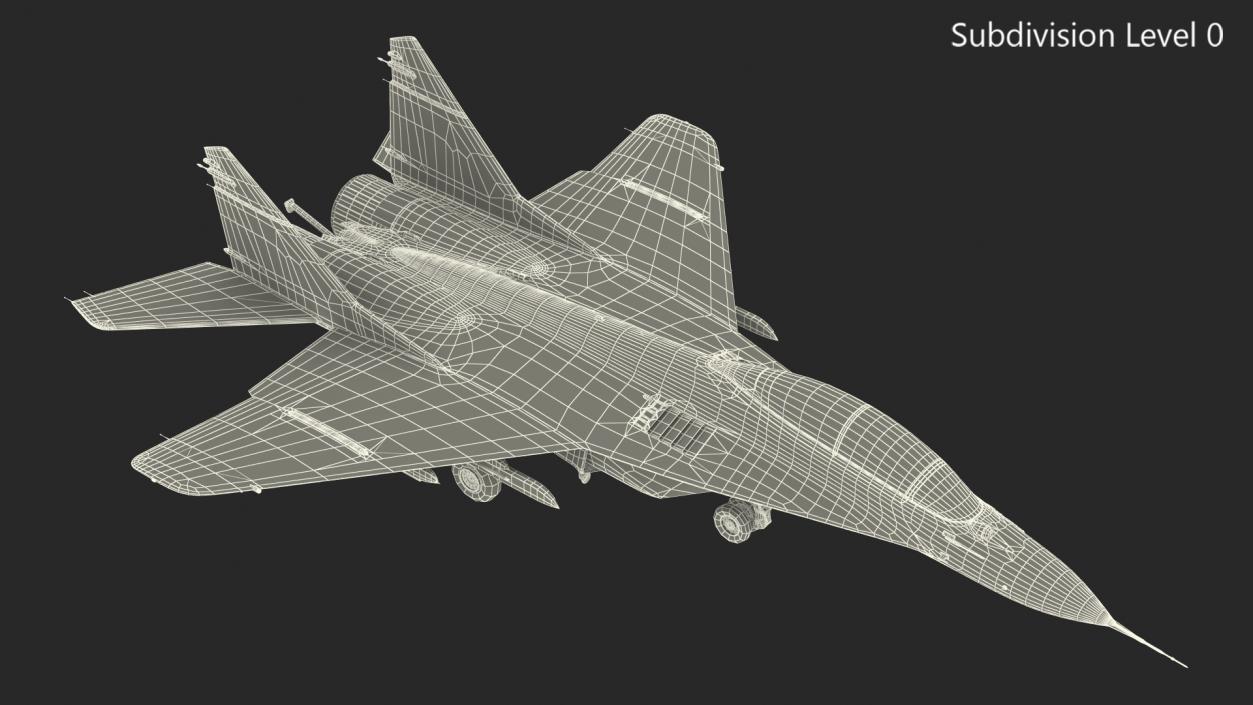 3D MiG 29 KUBR Russian Tandem Fighter Aircraft model