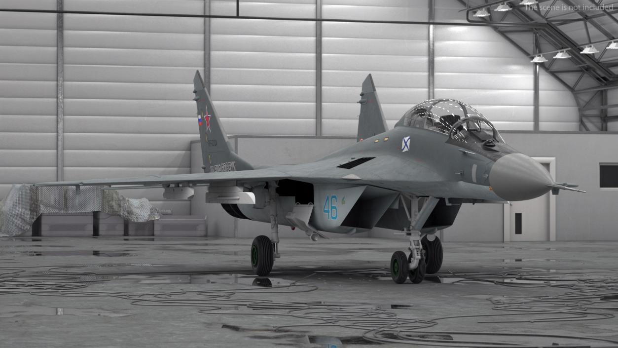 3D MiG 29 KUBR Russian Tandem Fighter Aircraft model