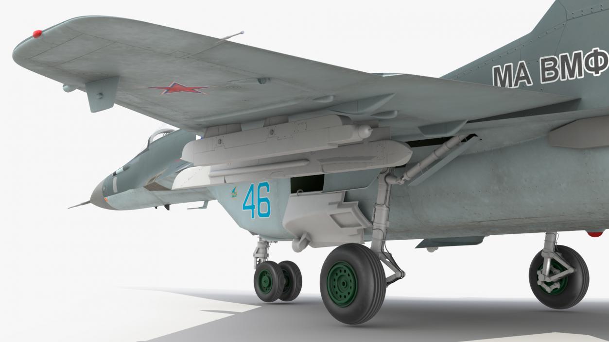 3D MiG 29 KUBR Russian Tandem Fighter Aircraft model