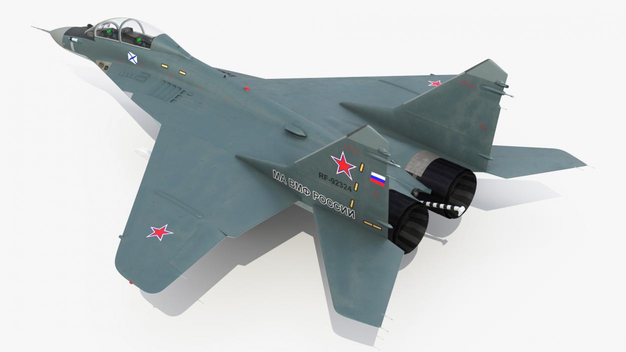 3D MiG 29 KUBR Russian Tandem Fighter Aircraft model