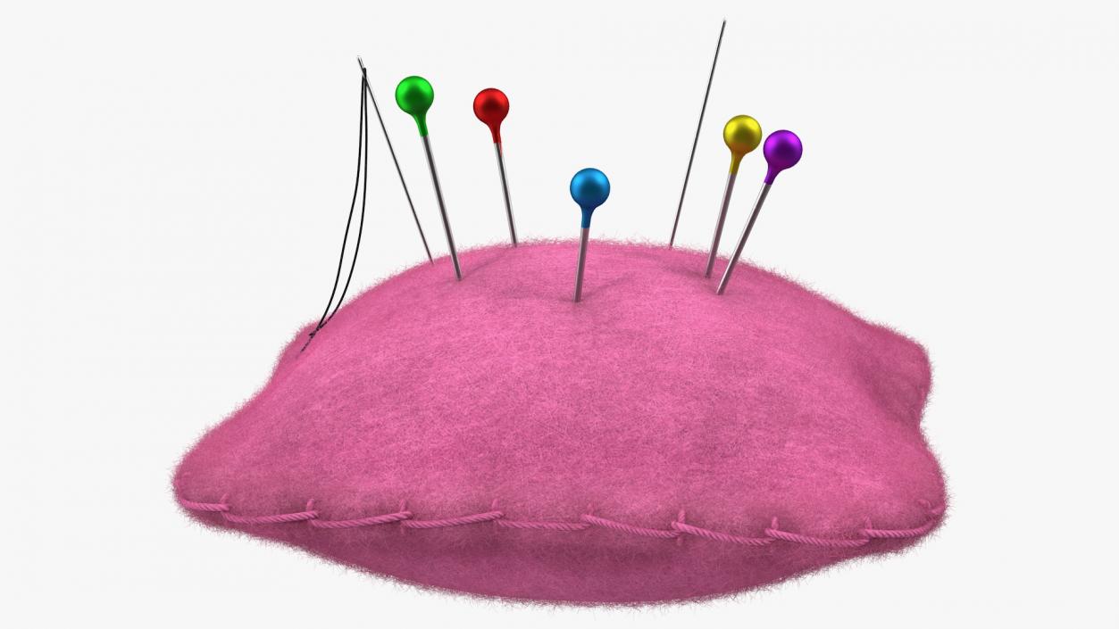 3D model Pin Cushion with Fur