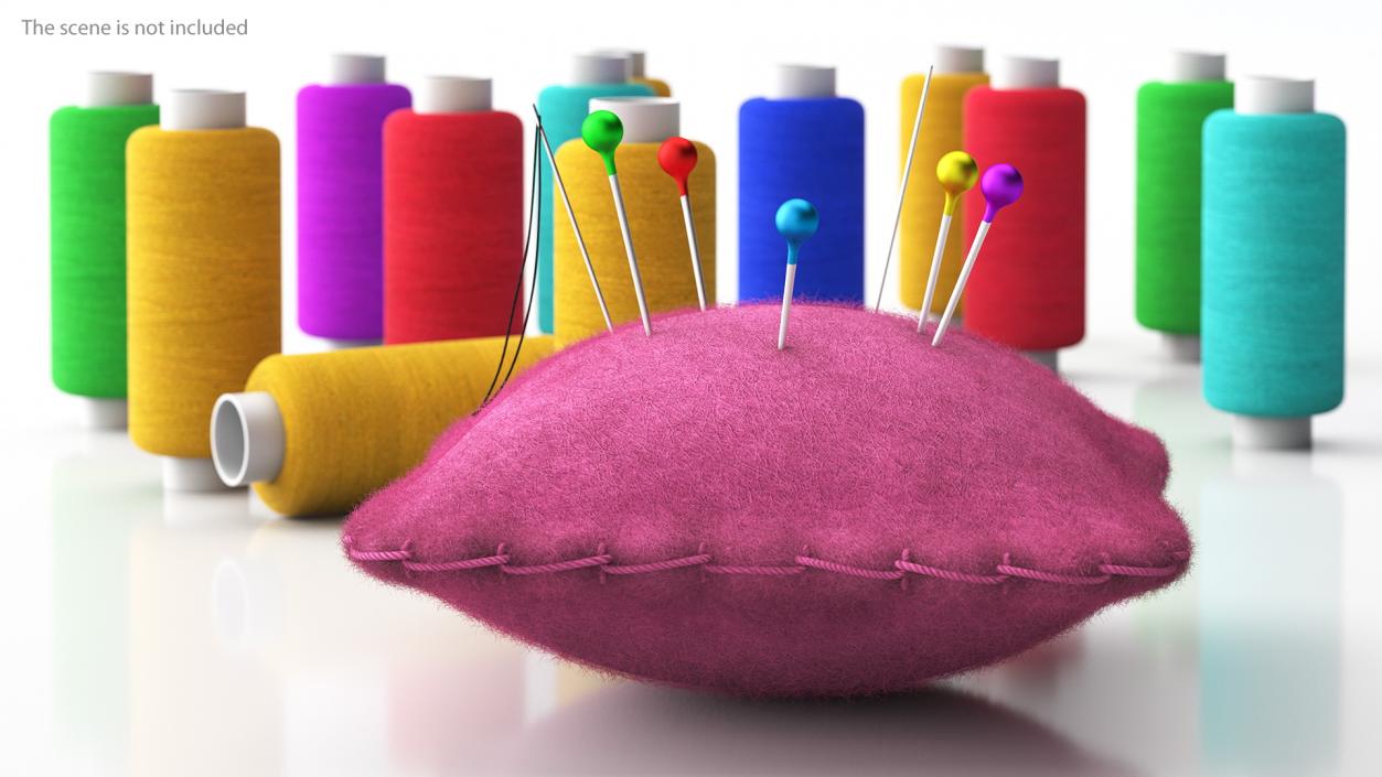 3D model Pin Cushion with Fur