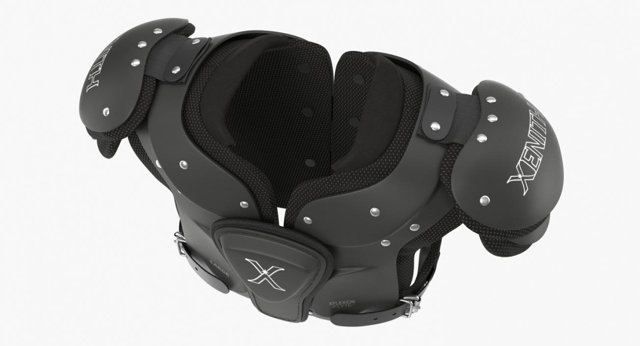 Xenith Flyte Youth Football Shoulder Pads Black 3D