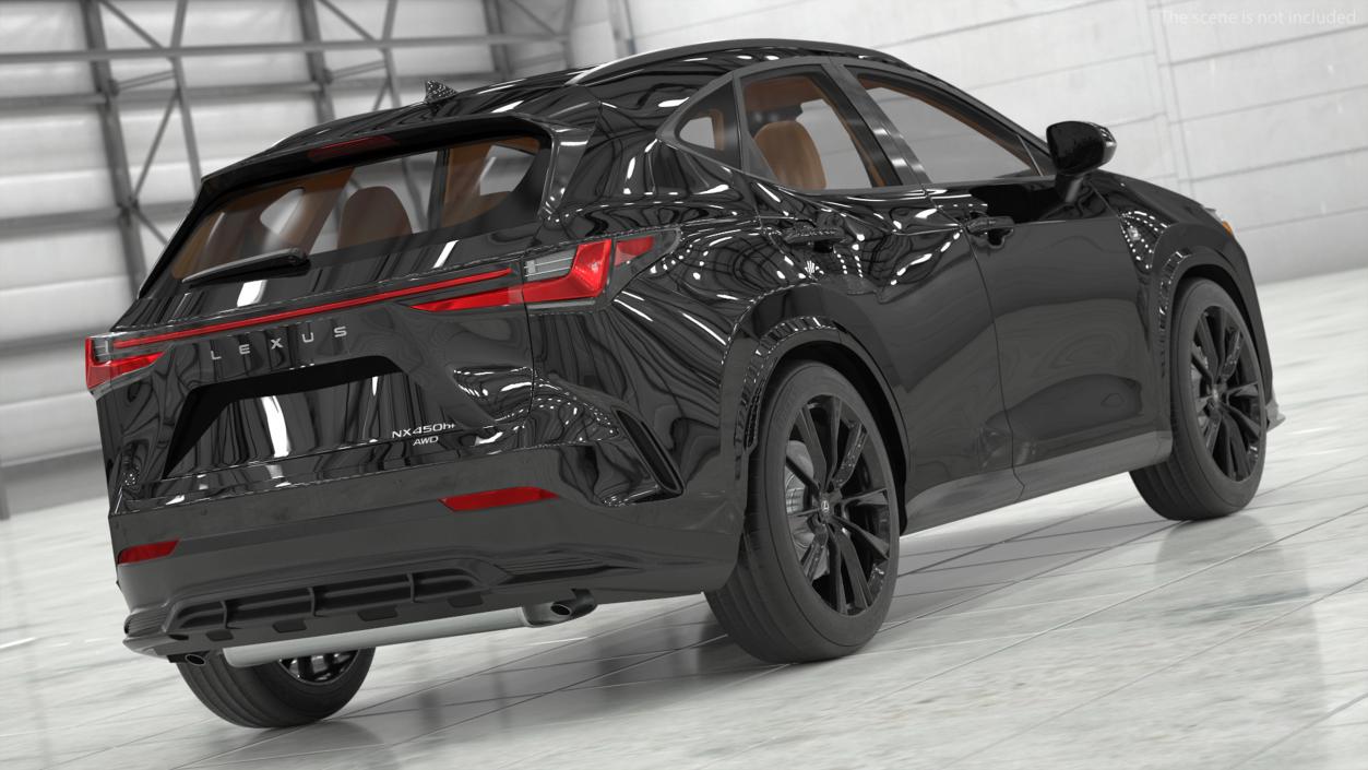 3D 2024 Lexus NX Black Rigged