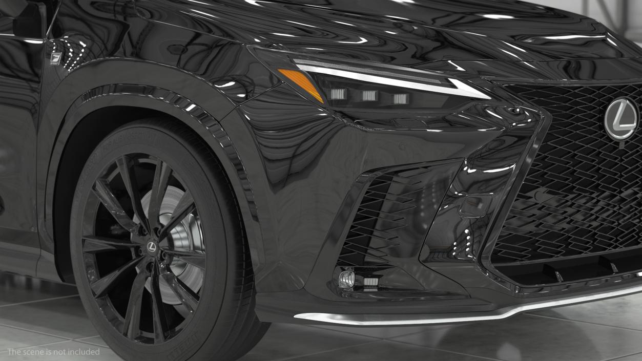 3D 2024 Lexus NX Black Rigged