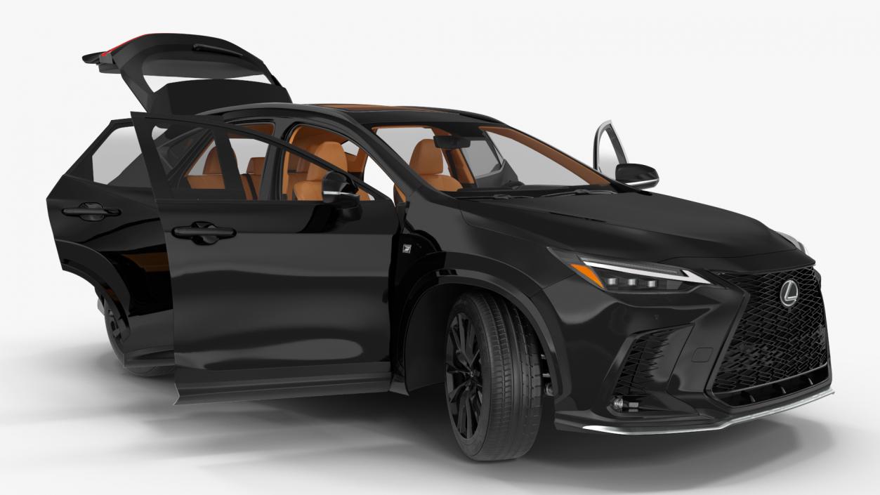 3D 2024 Lexus NX Black Rigged