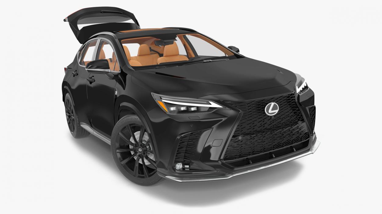 3D 2024 Lexus NX Black Rigged