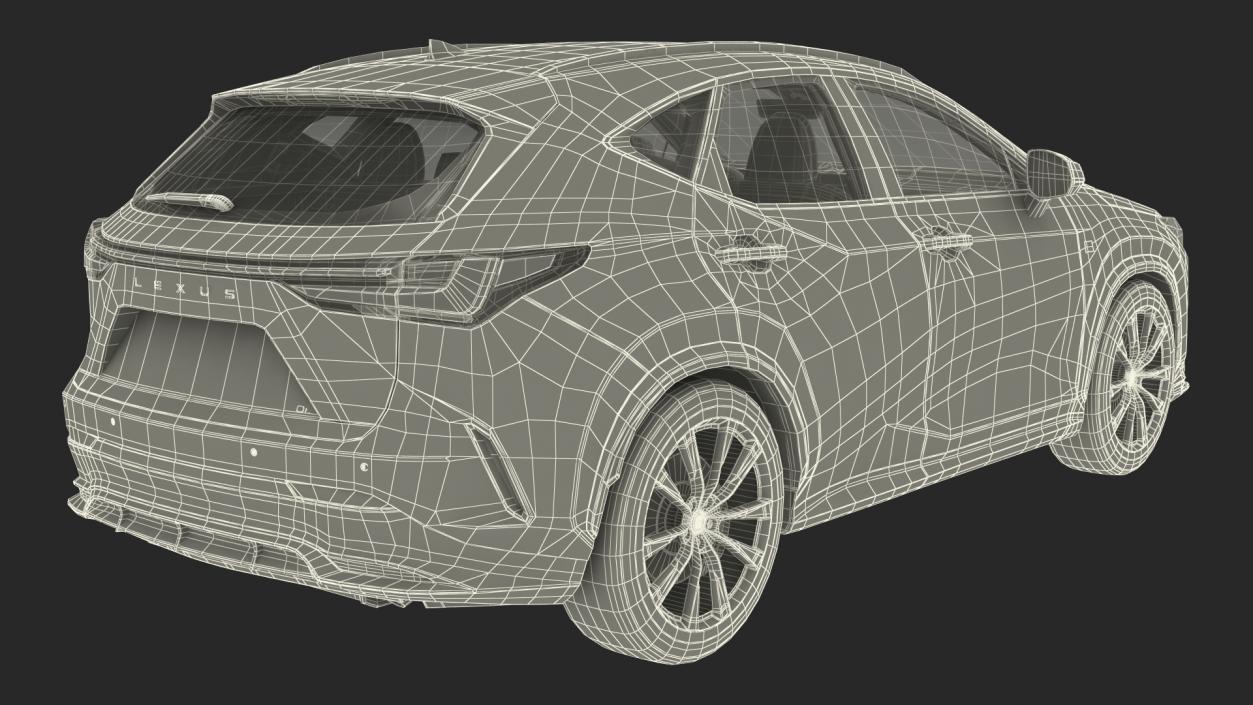 3D 2024 Lexus NX Black Rigged