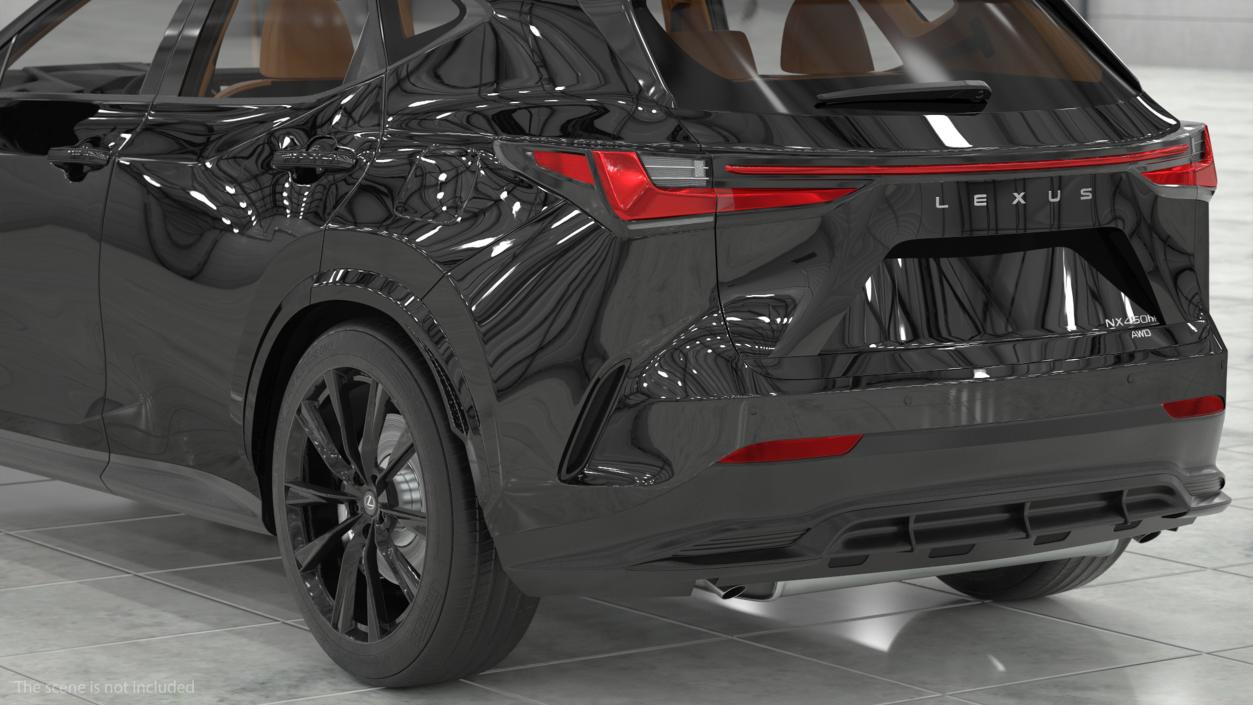 3D 2024 Lexus NX Black Rigged